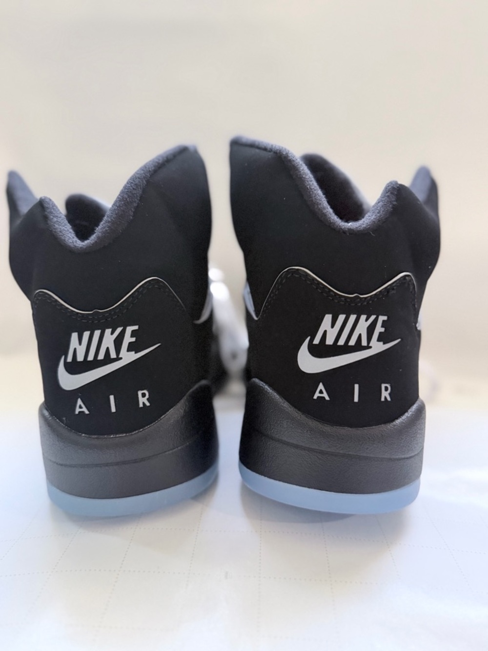 Jordan Men's Black, Gray and White High-Top Sneakers - Picture 3 of 5